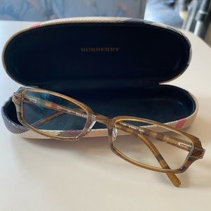 BURBERRY BY SAFILO MADE IN ITALY EYEGLASS FRAMES & CASE